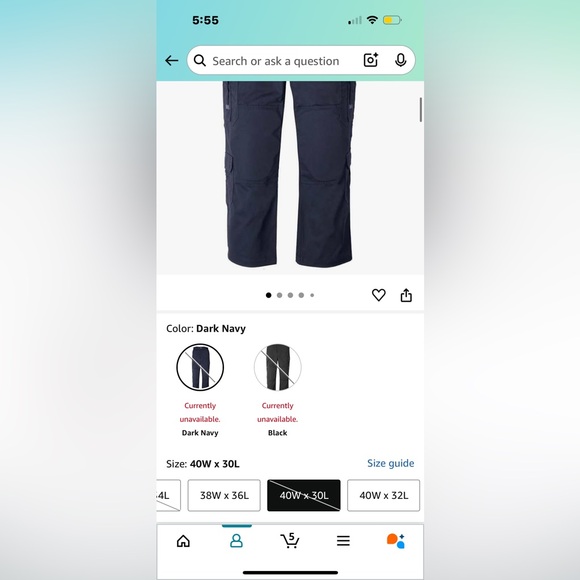 5.11 Tactical Navy BDU Pants - Picture 5 of 5